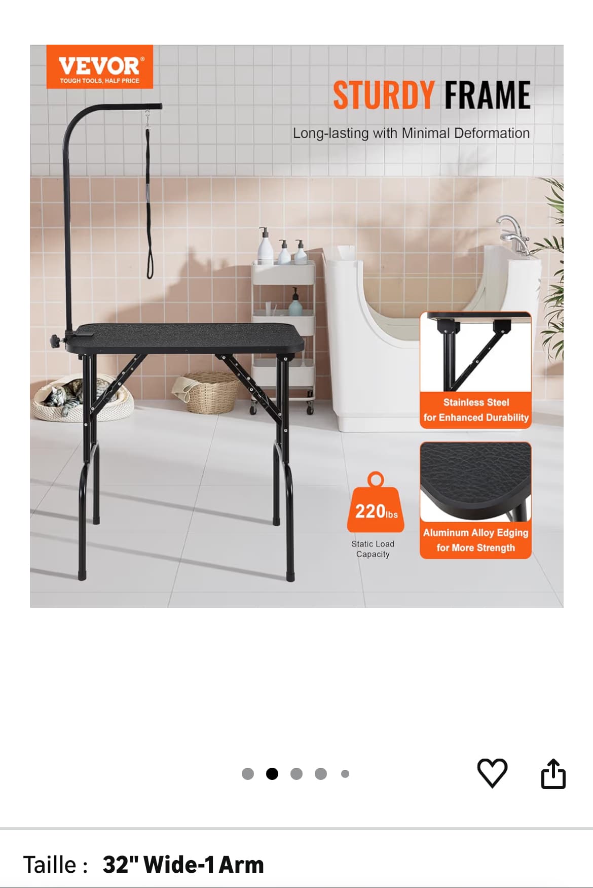 Table de toilettage